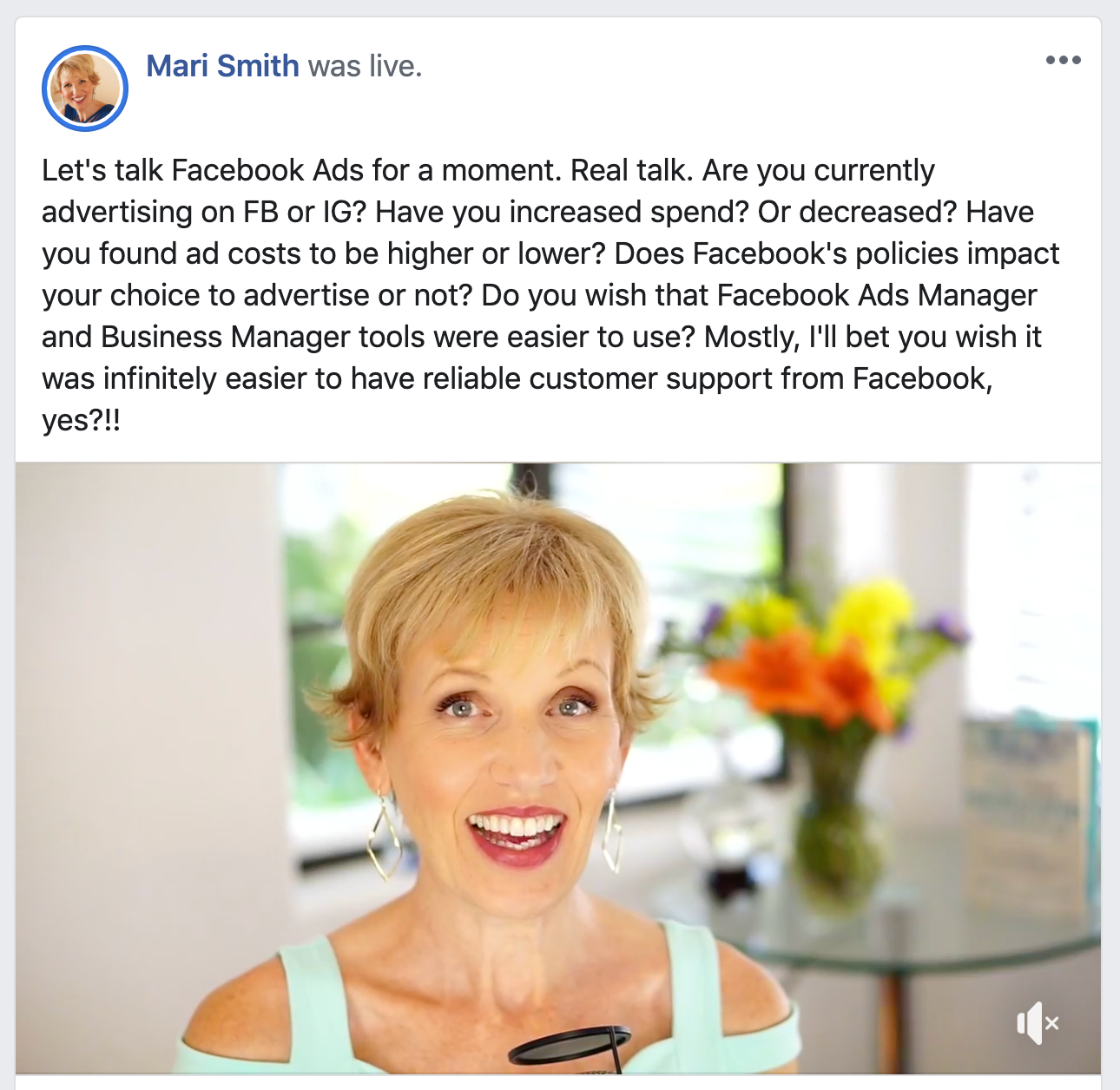 Mari discusses FB Ads