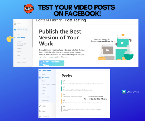 FB Video Post Testing