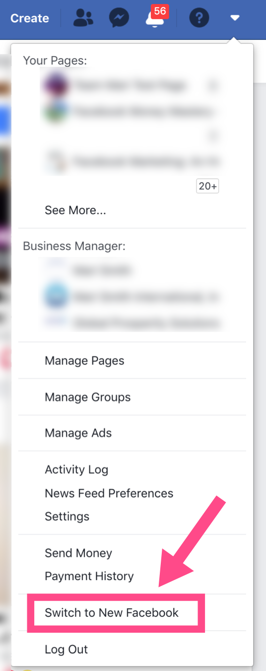 Switch to New Facebook
